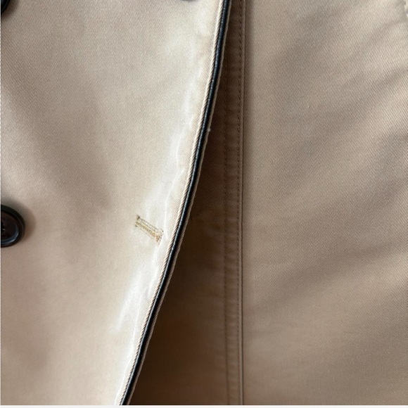 Burberry Brit Khaki Plaid Double-Breasted Trench Coat - Picture 7 of 8